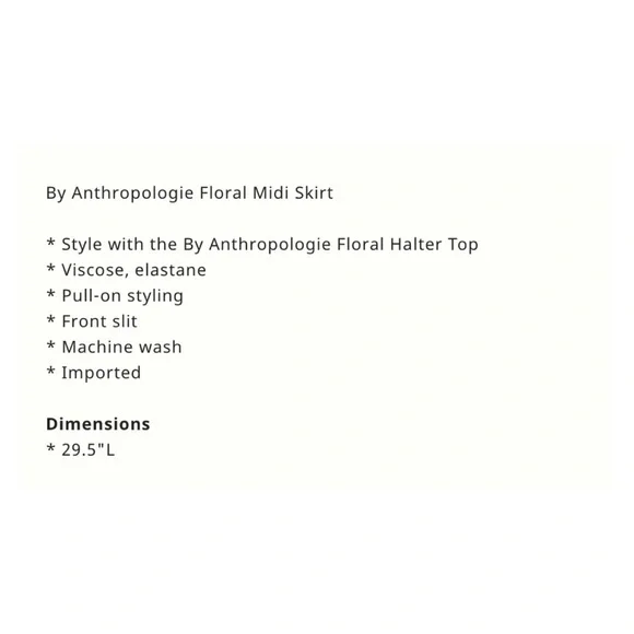 NWOT Anthropologie Floral Halter Top & Skirt Set in Blue & White  Size Small - Picture 10 of 10